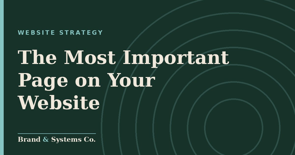 The Most Important Page on Your Website
